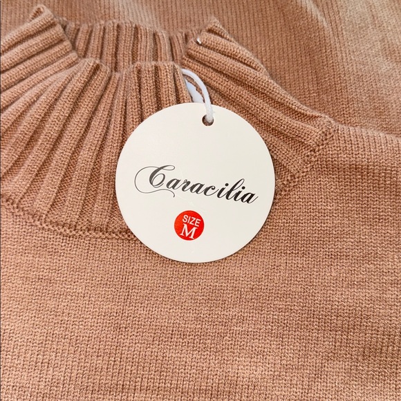 Women's Tan Knit Sweater and Pants Set - Picture 4 of 10